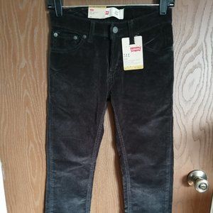 Levi's 511 Slim Black Jeans Pants Size 12 26x26 Boys